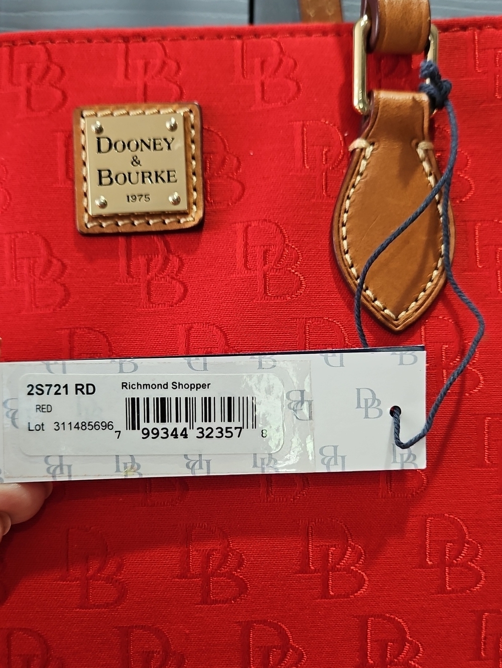 🌹 BIG WEEKEND SALE Dooney & Bourke Red Richmond Shopper Tote - Picture 6 of 16